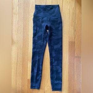 Black camo lululemon leggings, size 2